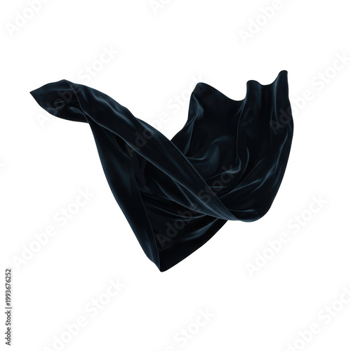 black silk scarf