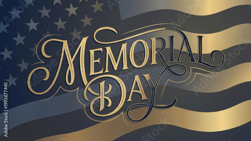 Cuadro en lienzo Honoring Our Heroes A Tribute to Memorial Day and the Flag