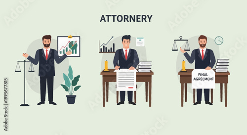 Lawyer attorney at work, legal services, justice, consultation, contract signing