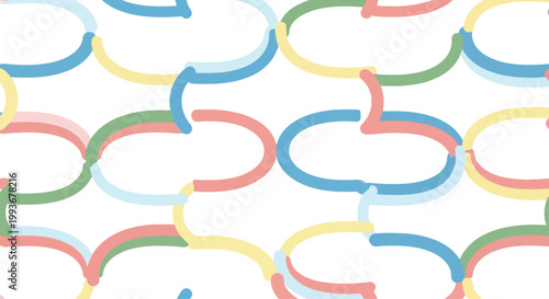Abstract Pastel Cloud Shapes Seamless Pattern