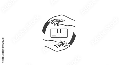 Hands Holding a Credit Card.