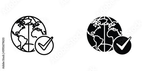 Global verification symbols with positive and negative contrasts