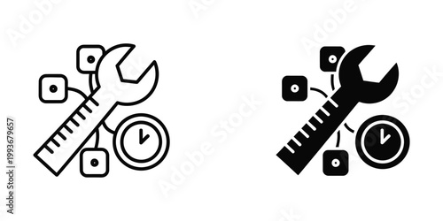 Contrast between traditional and modern digital tools for productivity and precision
