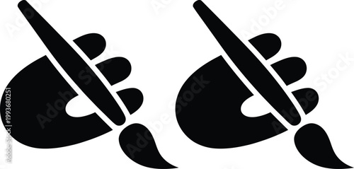 Calligraphic representation of the arabic letter dal with decorative elements