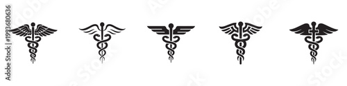 Fotografi Medical caduceus symbols icon