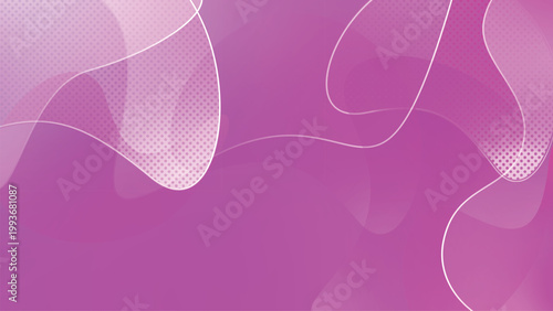 Abstract pink gradient fluid background with halftone pattern and smooth wave shapes
