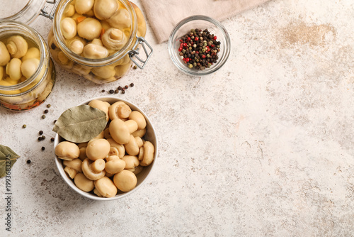 Bowl and jars with tasty ca...