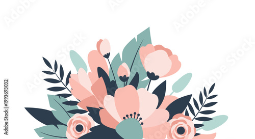 Minimalist design featuring abstract leaf shapes creates a calm, modern feel. Ideal for marketing materials, website backgrounds, and social media con