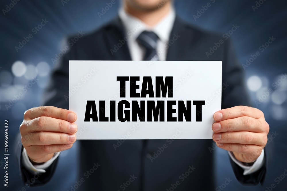 Obraz premium Executive Emphasizing the Critical Need for Team Alignment