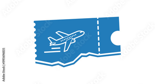 Airplane Ticket Travel Transportation Icon.