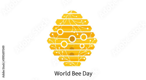 World Bee Day Apiary Illustration Graphic.