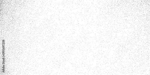 Minimalist gray dust particles scattered on white background for clean texture overlay and abstract graphic design element