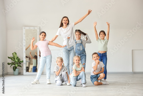 Group of little children wi...