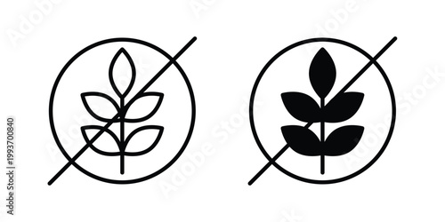 gluten free icon. Line and glyph solid vector collection.