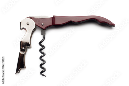 Sommelier knife two-stage lever isolated