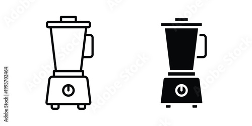 Juicer icon. Line and glyph solid vector collection.