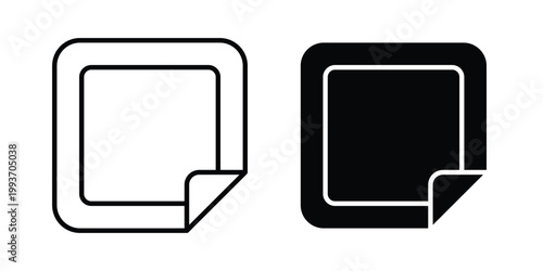 Nicotine patch icon. Line and glyph solid vector collection.