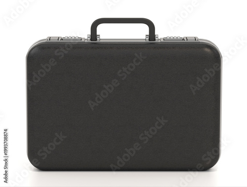 Retro briefcase isolated on white background. 3D illustration