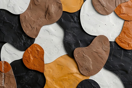 Abstract geometric shapes in earthy tones, background