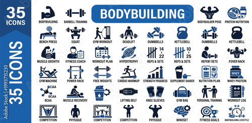 Comprehensive set of 35 blue vector icons illustrating wish lists, online shopping features, gift registries, and customer engagement for modern digital platforms and UI/UX design projects