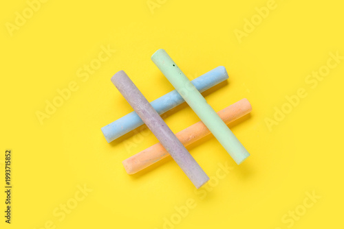 Colorful pastel chalk stick...