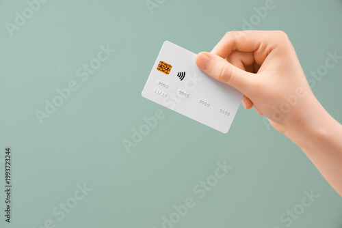 Female hand with credit car...