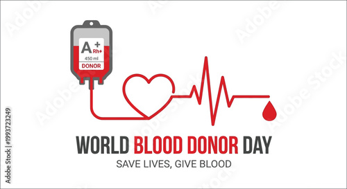 World blood donor day illustration a heartfelt call to action for life saving