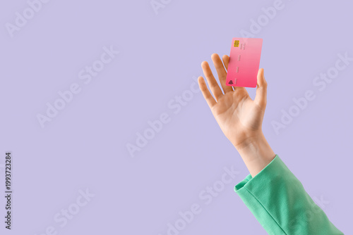 Female hand with credit car...