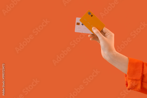 Female hand with credit car...