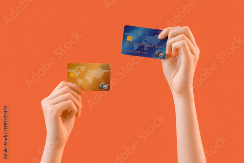 Female hands with credit ca...