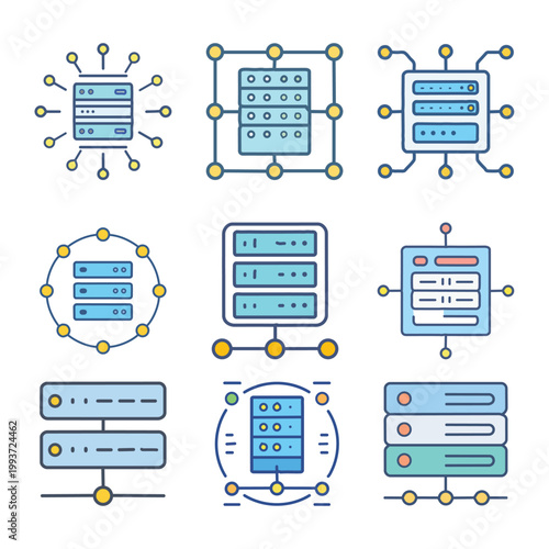 data science icon set