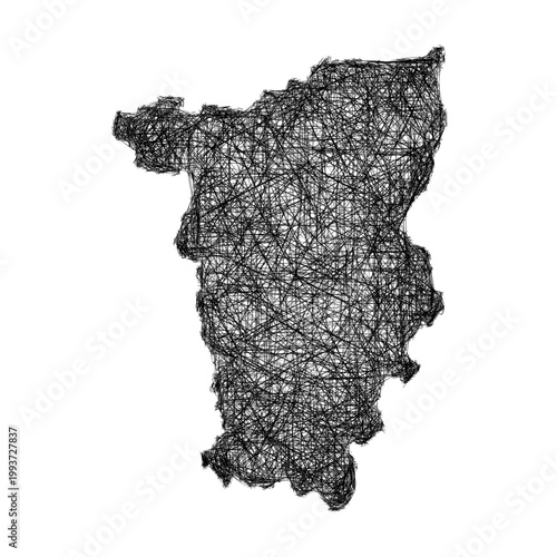 Sketch Perm outline map design