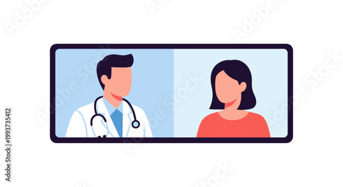 Telemedicine consultation between doctor and patient in digital format