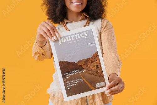 Young woman with journey ma...