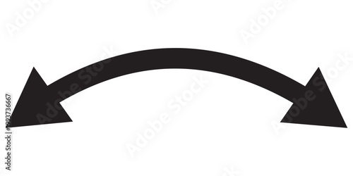 Straight thin line arrow isolated on transparent background – Long arrow
