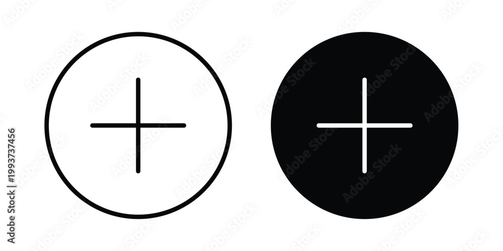 Obraz premium Add icon solid glyph and line series icons