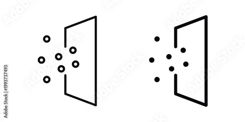 Air purification icon solid glyph and line series icons