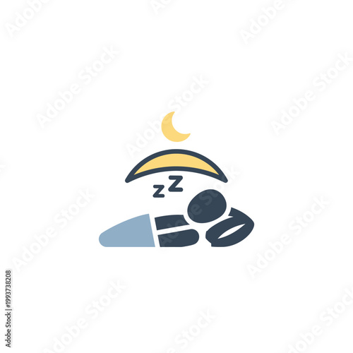 Sleeping person under the moon.