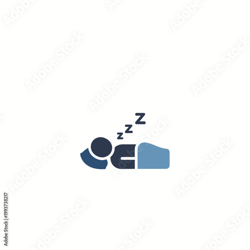 Sleeping person lying down resting.