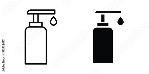 Body Soap icon solid glyph and line series icons