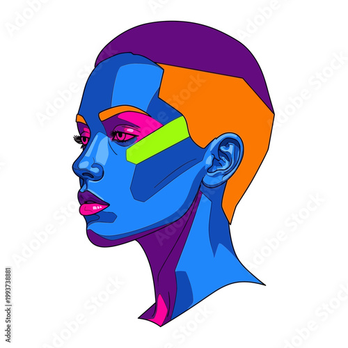 Photography Vibrant Abstract Face Portrait