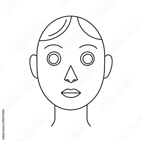 Simple Face Outline Icon