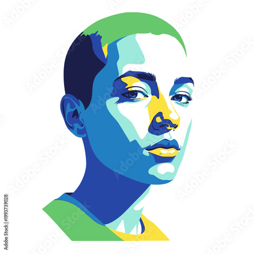 Stylized Portrait of a Young Woman