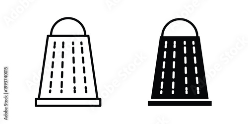 Cheese grater icon solid glyph and line series icons