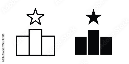 Photos Competition icon solid glyph and line series icons