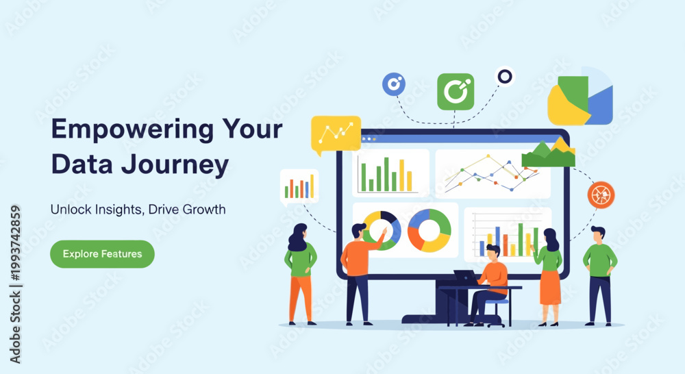 Fototapeta premium Data Analysis and Business Growth - Empowering Your Data Journey