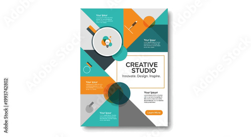 Creative Studio Flyer Template: Design, Ideas, Innovation, Branding, Marketing