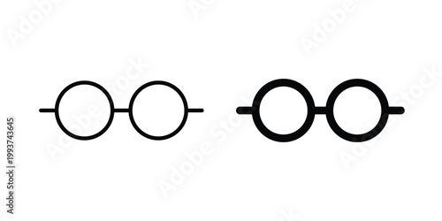 Glasses icon solid glyph and line series icons
