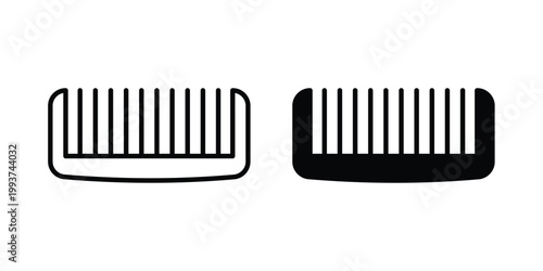 Hair brush icon solid glyph and line series icons
