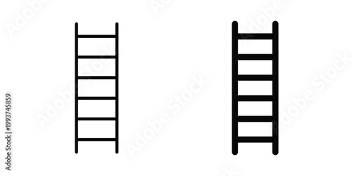 Ladder icon solid glyph and line series icons